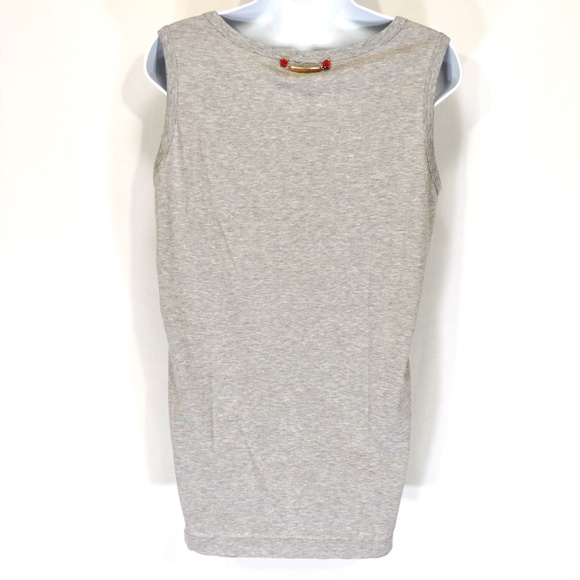 DOLCE & GABBANA 🇮🇹 WOMEN'S GREY COTTON SUMMER SLEEVELESS T-SHIRT - Picture 2 of 4